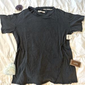 Free People Oversized Tattered T Shirt